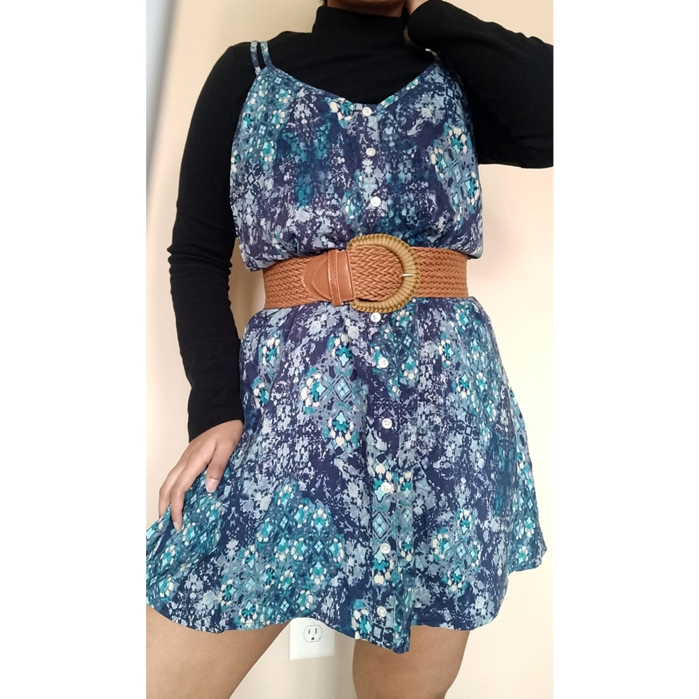 Blue floral dress